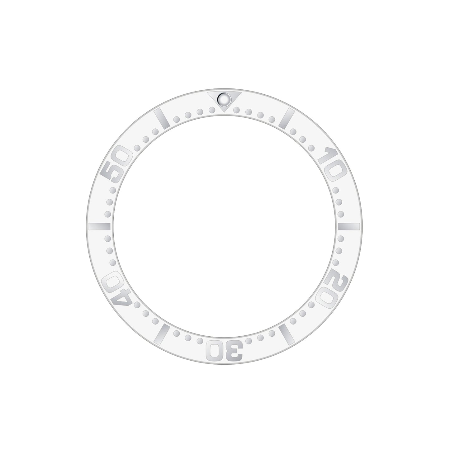 Ocean One Ceramic: Sub style ceramic bezel insert White