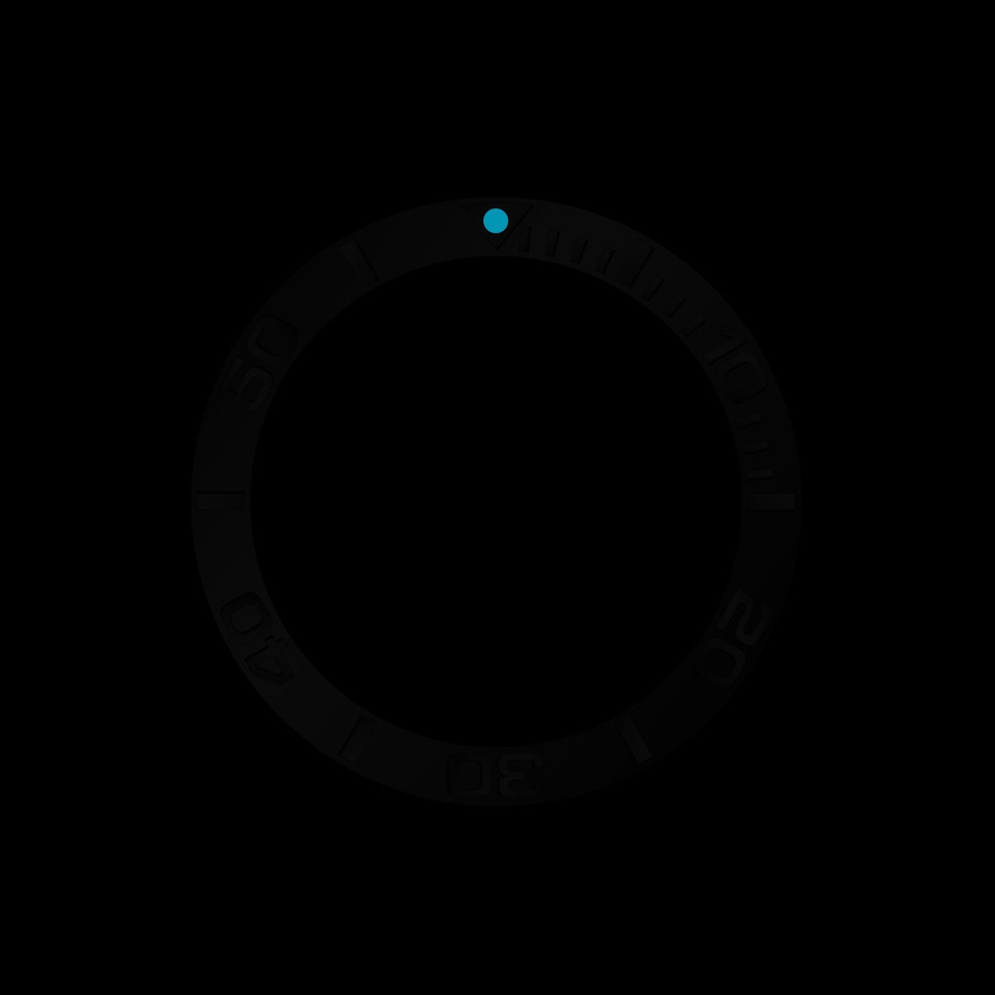 Ocean One Ceramic: YM style ceramic bezel insert Black