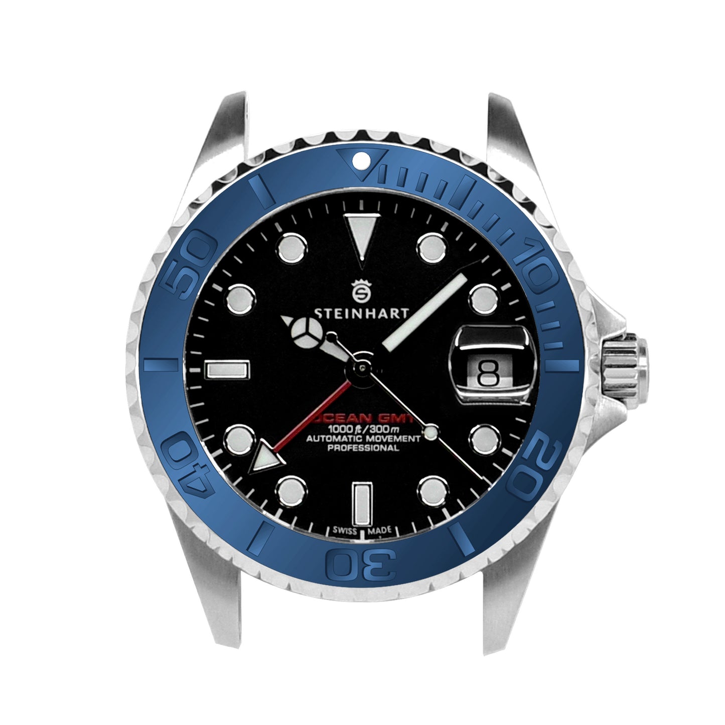 Ocean One Aluminum: YM style ceramic bezel insert Blue