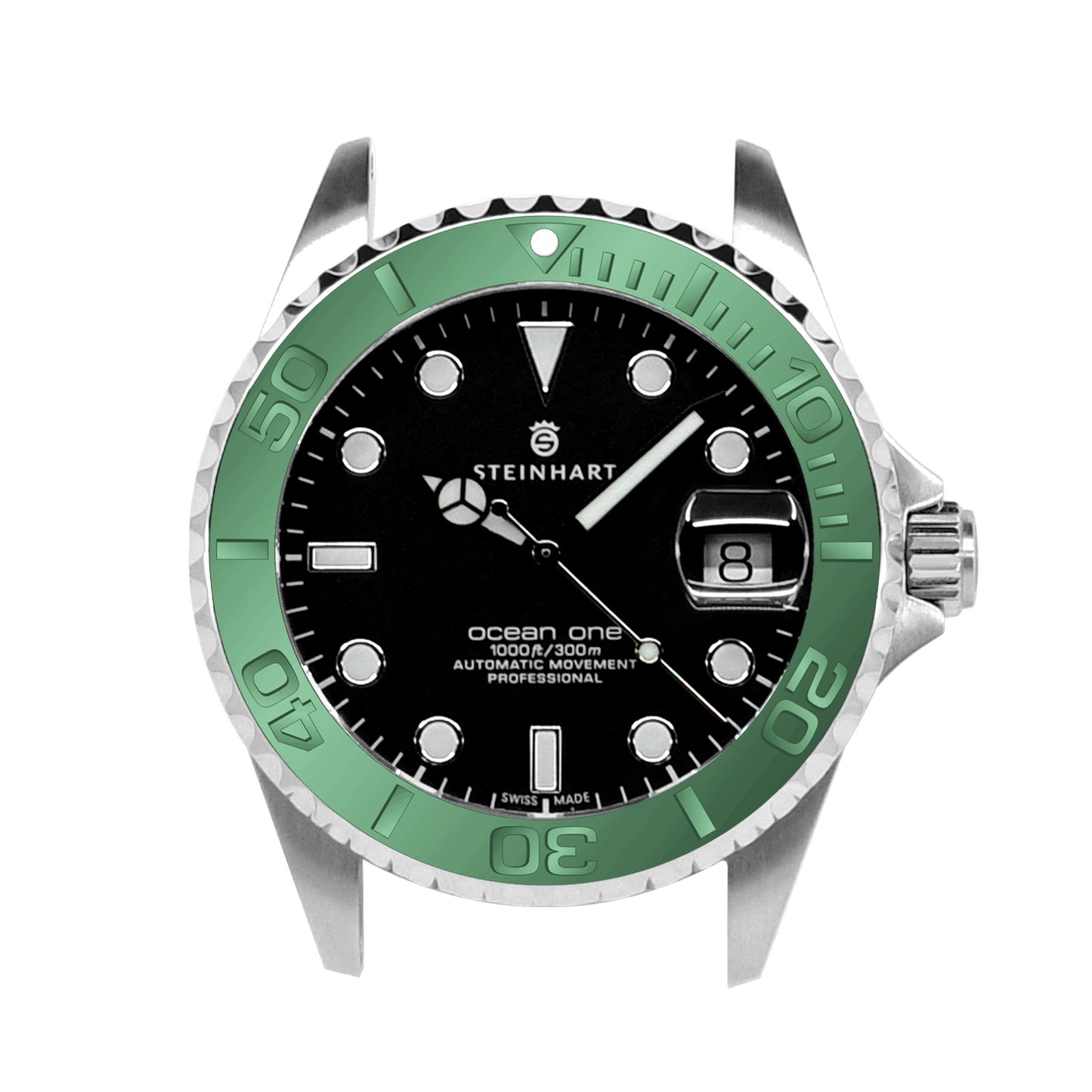 Ocean 39 Aluminum: YM style ceramic bezel insert Green