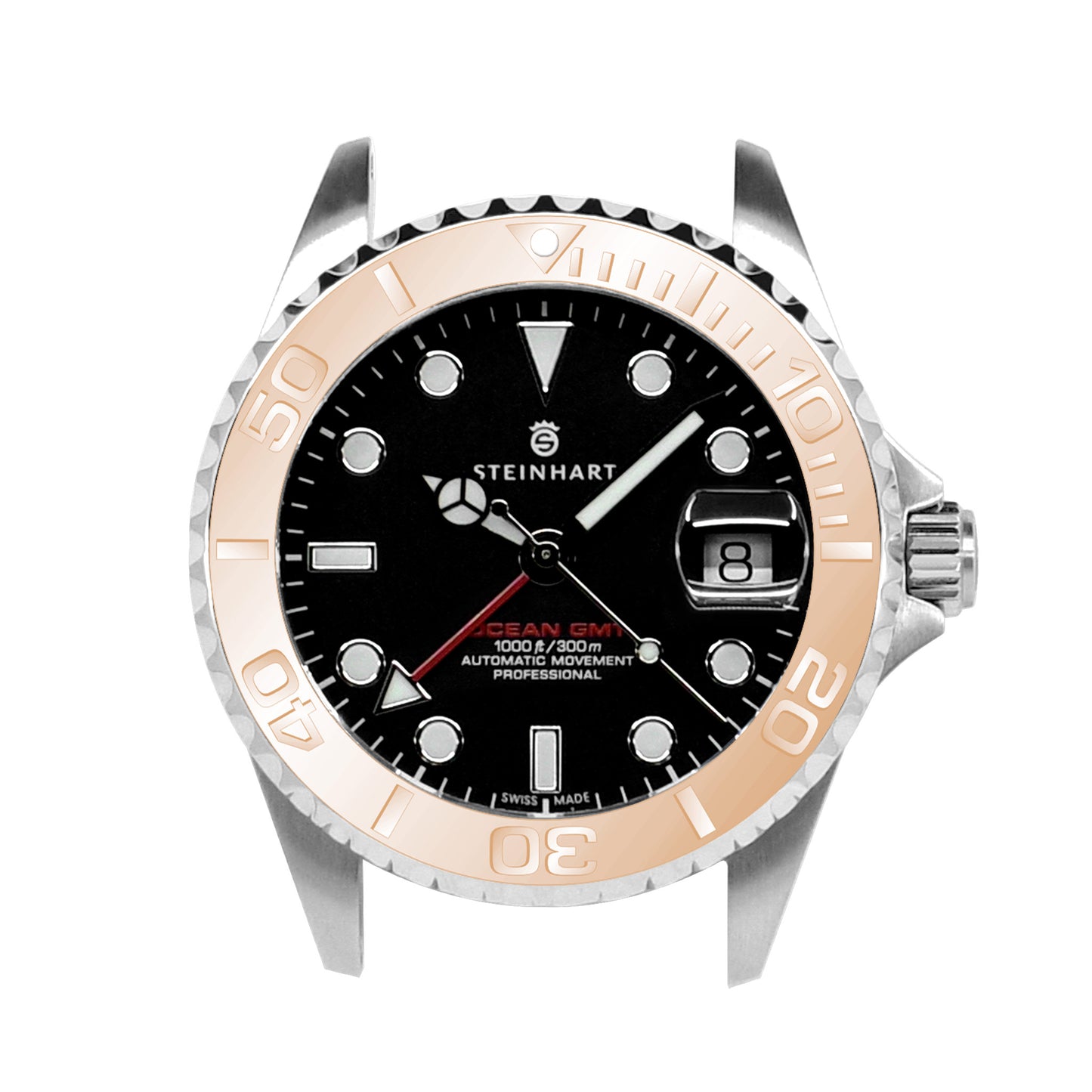 Ocean One Aluminum: YM style ceramic bezel insert Rose Gold
