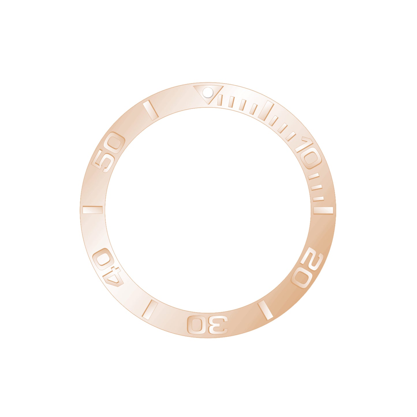 Ocean 39 Aluminum: YM style ceramic bezel insert Rose Gold