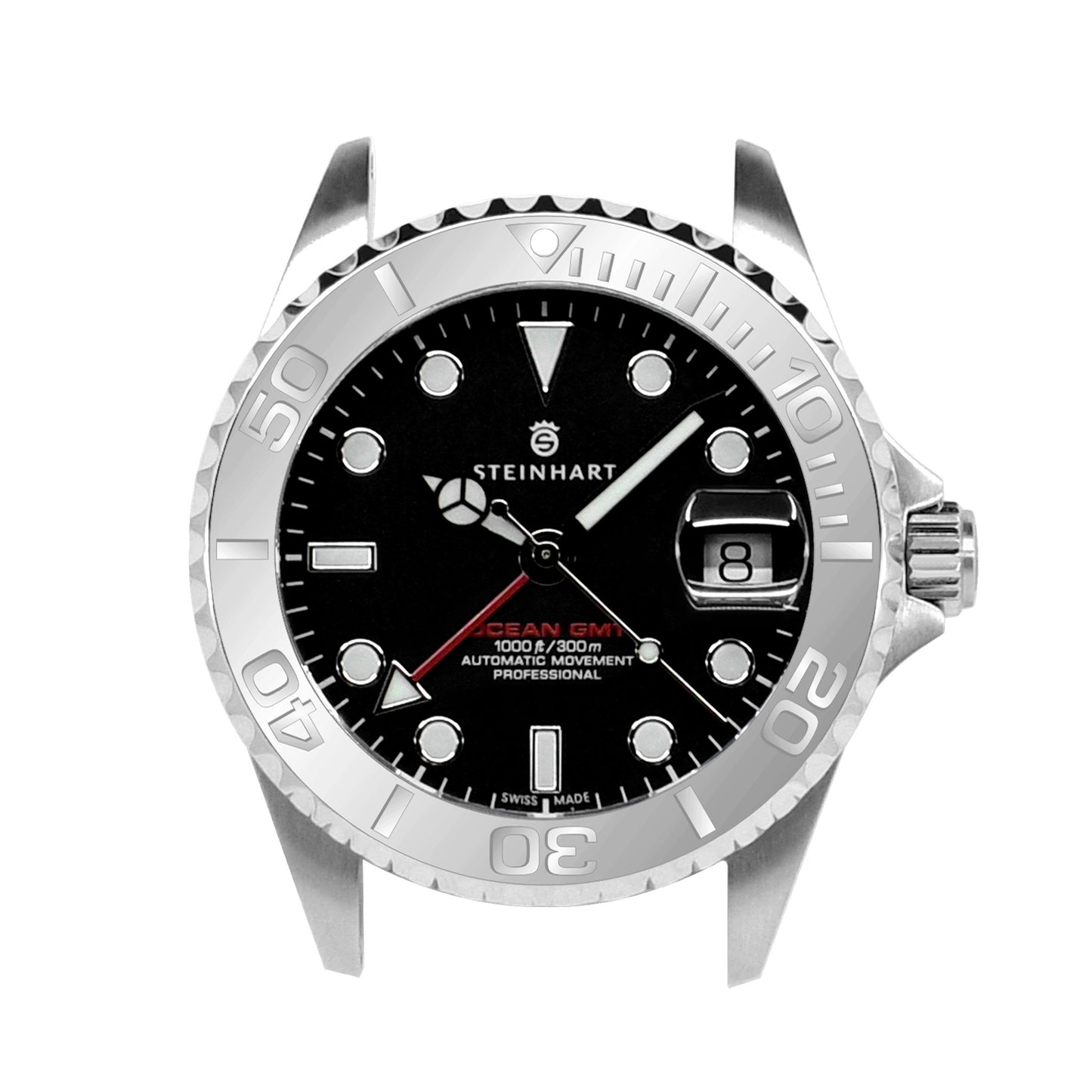 Ocean One Aluminum: YM style ceramic bezel insert Silver