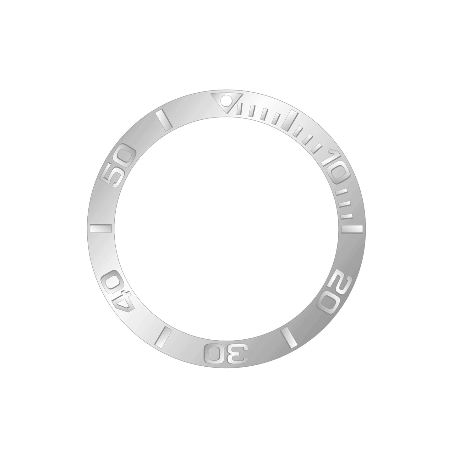 Ocean 39 Aluminum: YM style ceramic bezel insert Silver