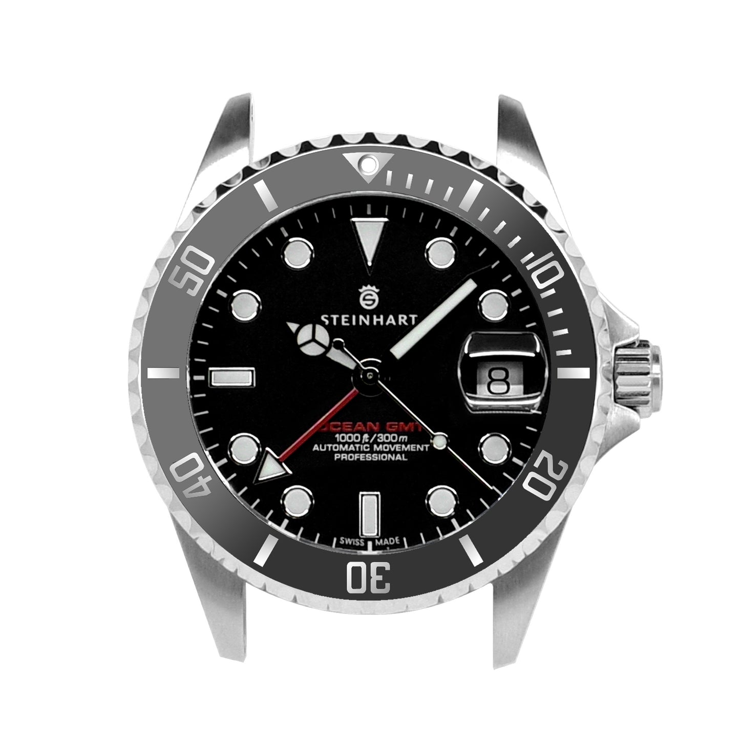 Ocean One Aluminum: Sub style ceramic bezel insert Black