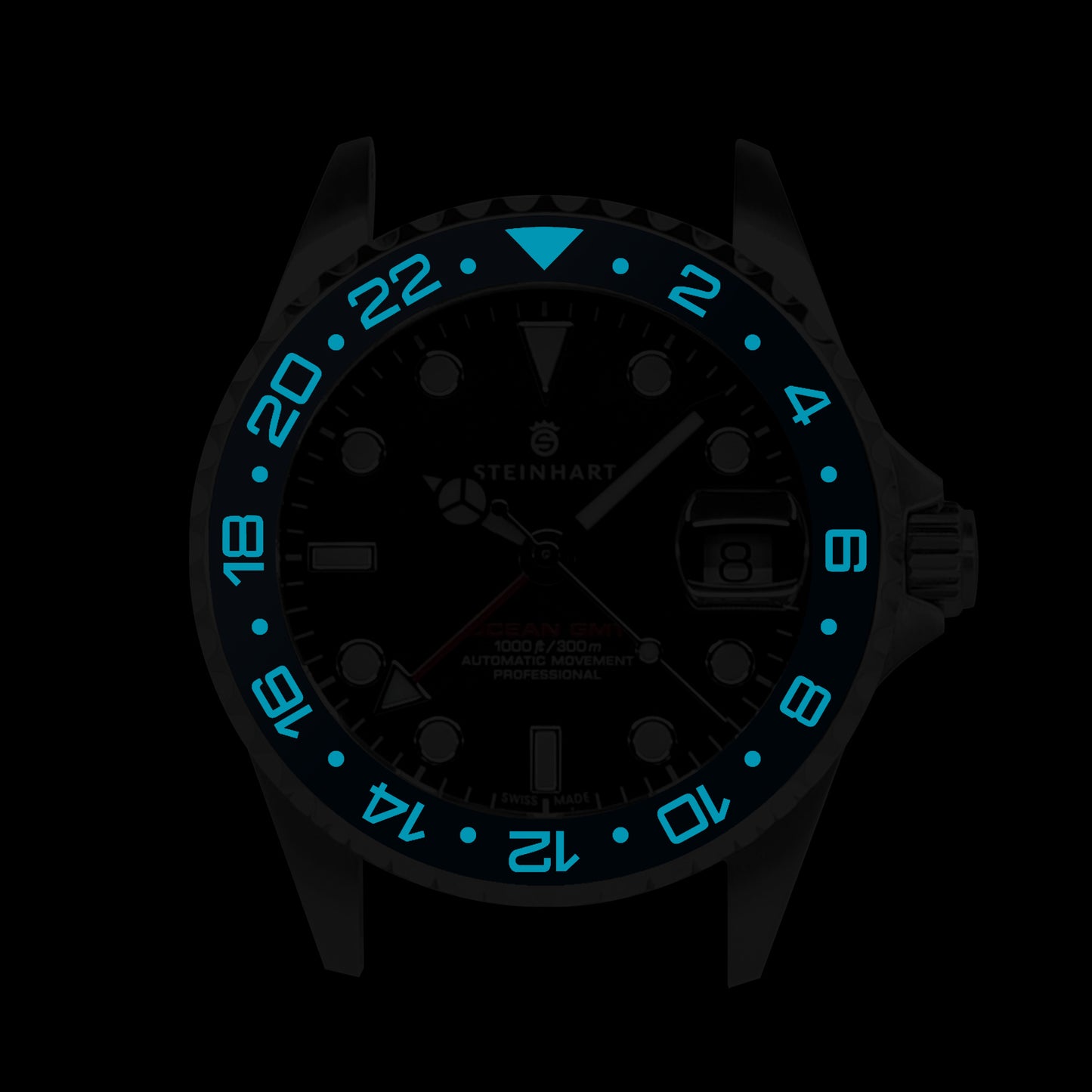 Ocean 39 Aluminum: GMT style ceramic bezel insert Navy Blue