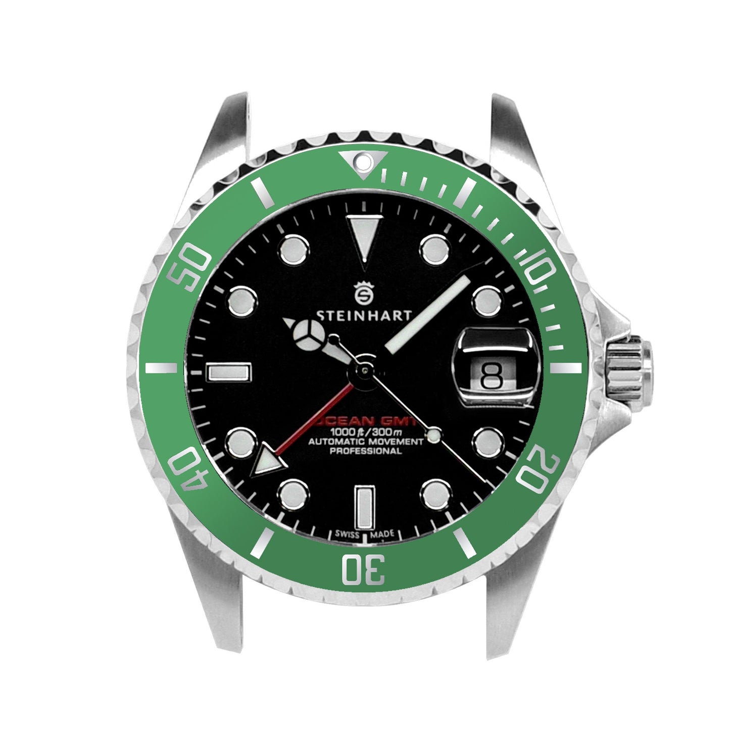 Ocean One Aluminum: Sub style ceramic bezel insert Green