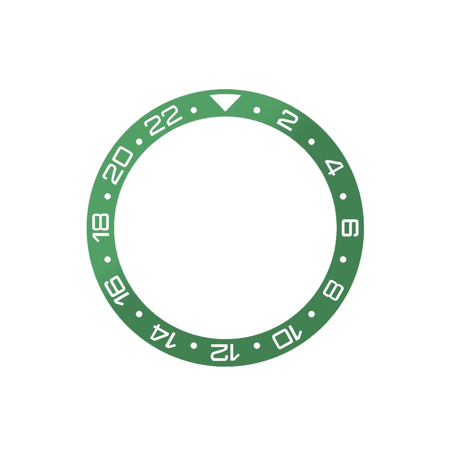 Ocean One Aluminum: GMT style ceramic bezel insert Green