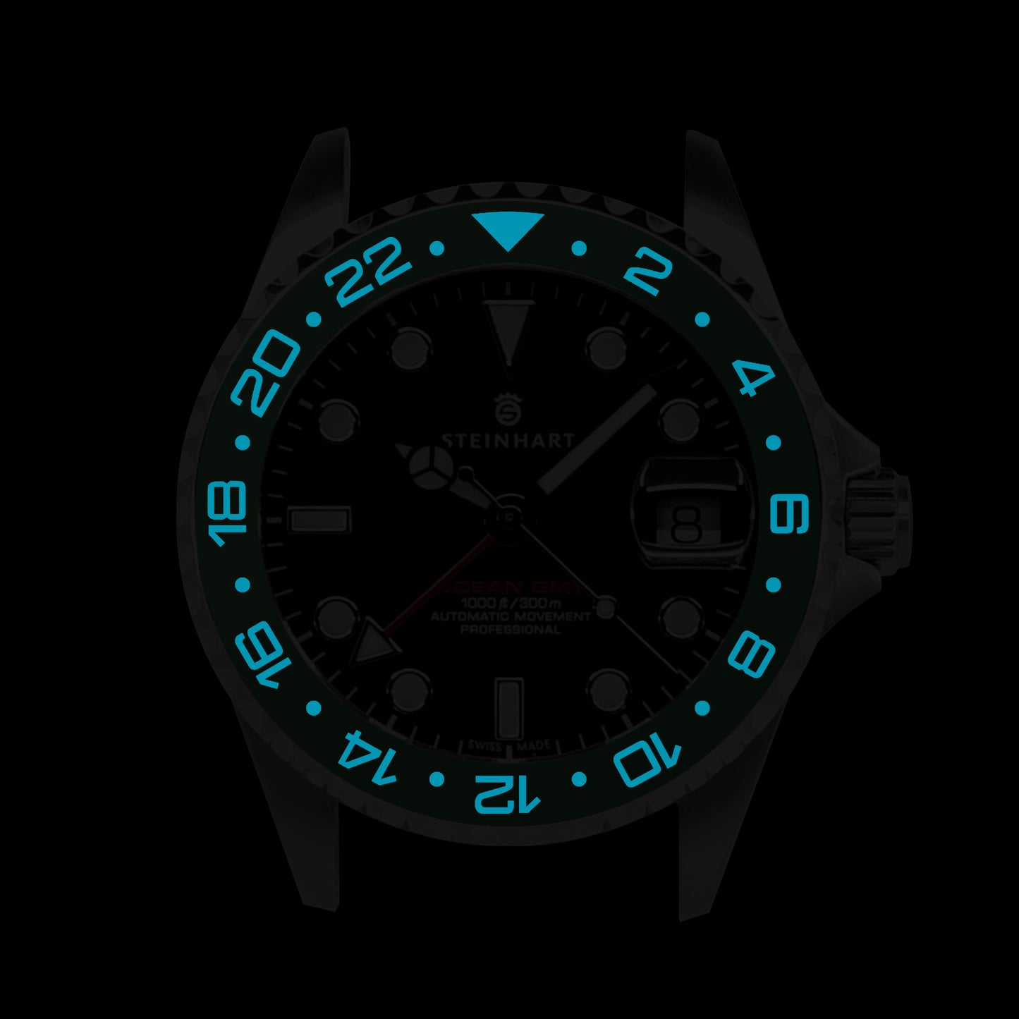 Ocean 39 Ceramic: GMT style ceramic bezel insert Green
