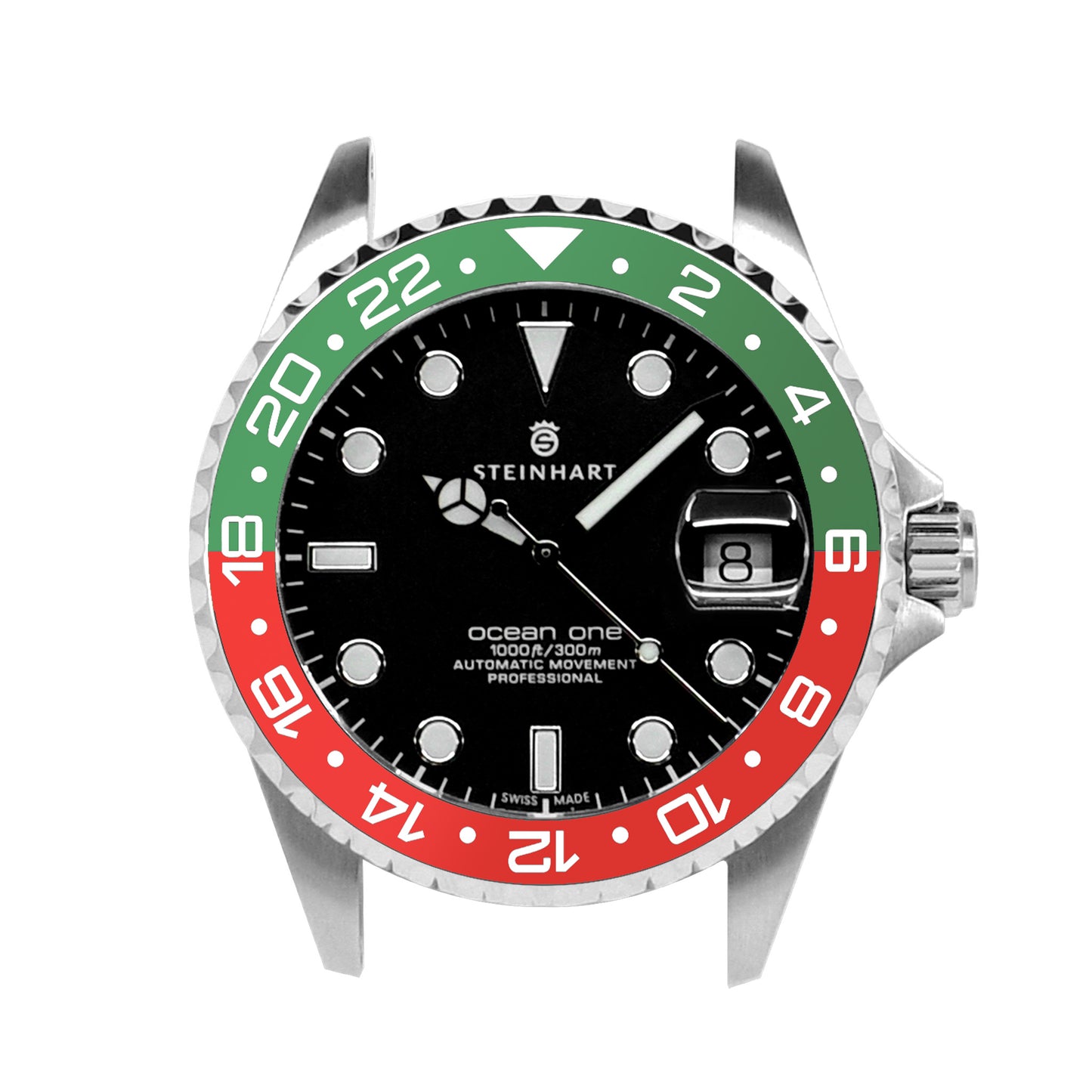 Ocean 39 Ceramic: GMT style ceramic bezel insert Green/Red (Castrol)