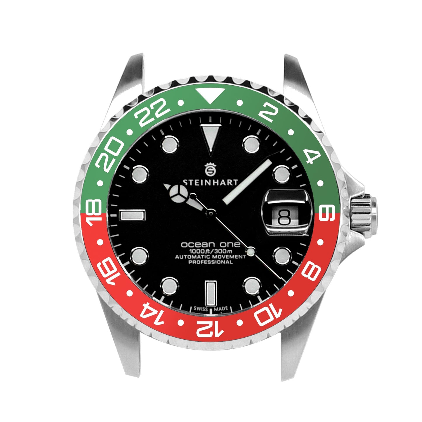 Ocean One Ceramic: GMT style ceramic bezel insert Green/Red (Castrol)