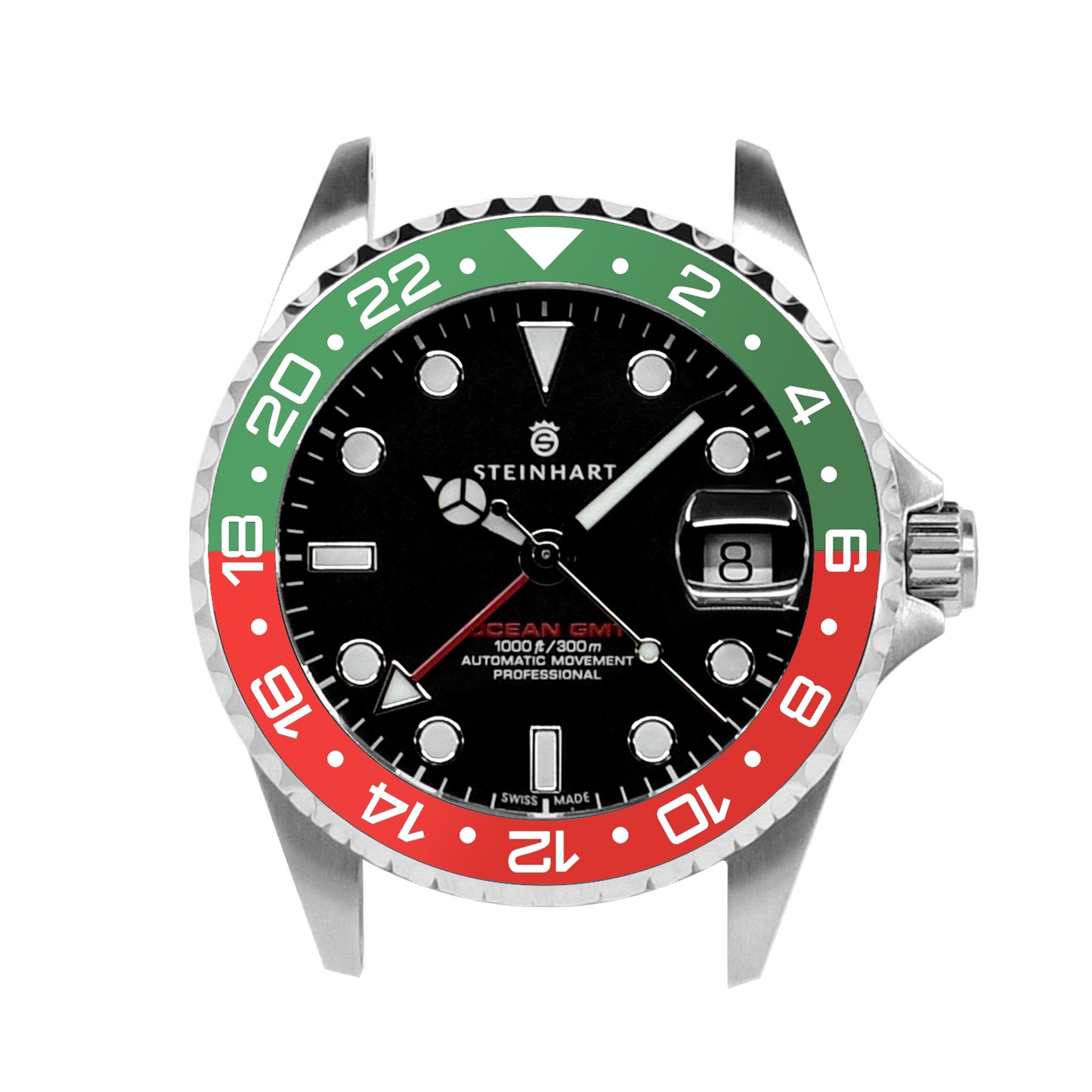 Ocean 39 Ceramic: GMT style ceramic bezel insert Green/Red (Castrol)