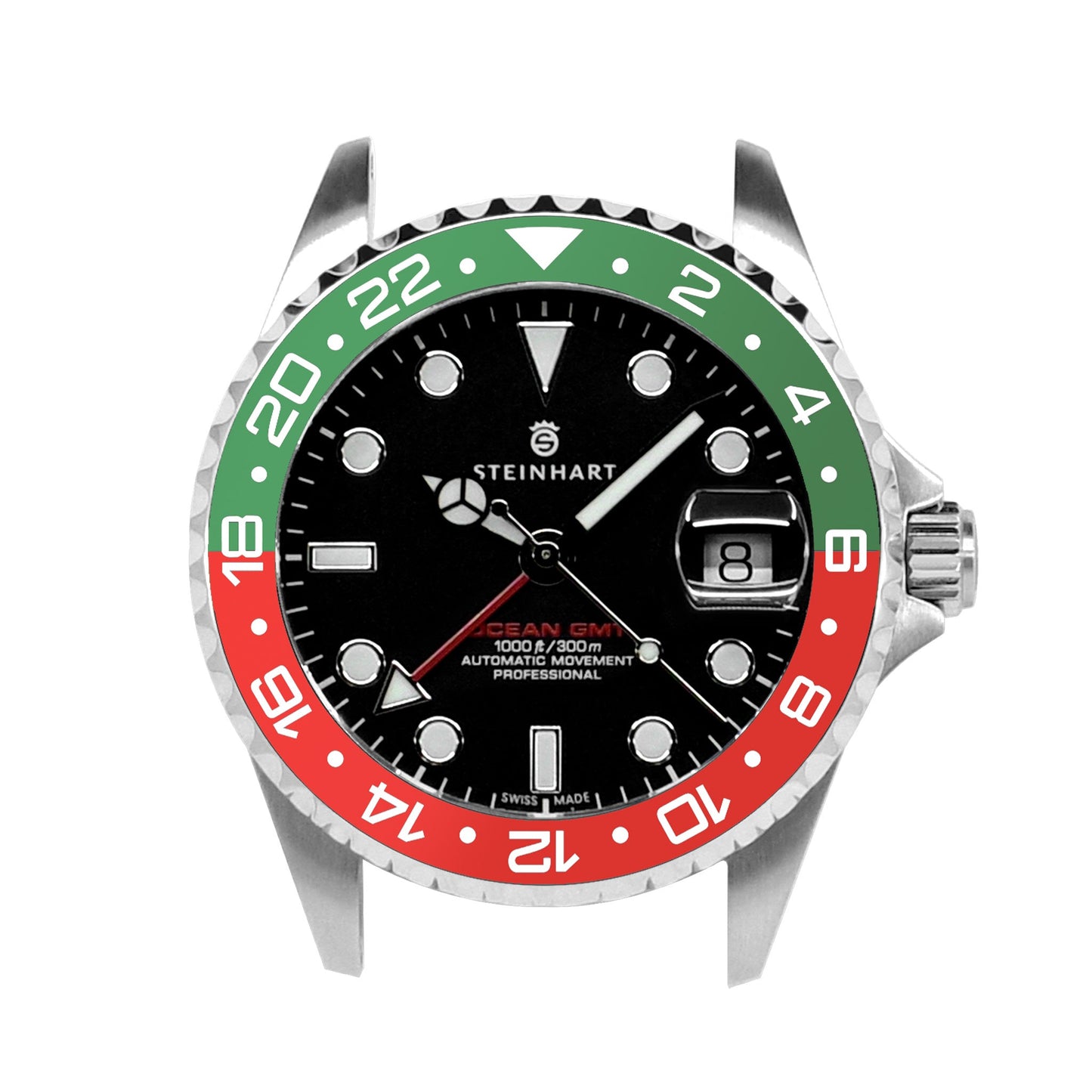 Ocean One Ceramic: GMT style ceramic bezel insert Green/Red (Castrol)