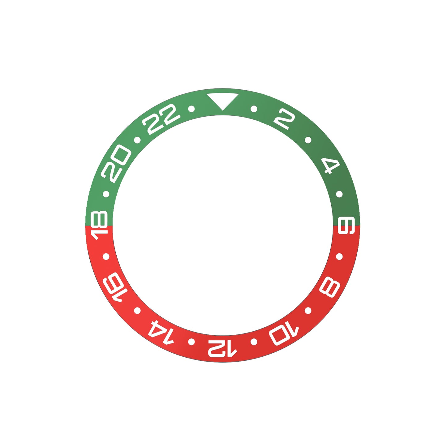 Ocean 39 Ceramic: GMT style ceramic bezel insert Green/Red (Castrol)