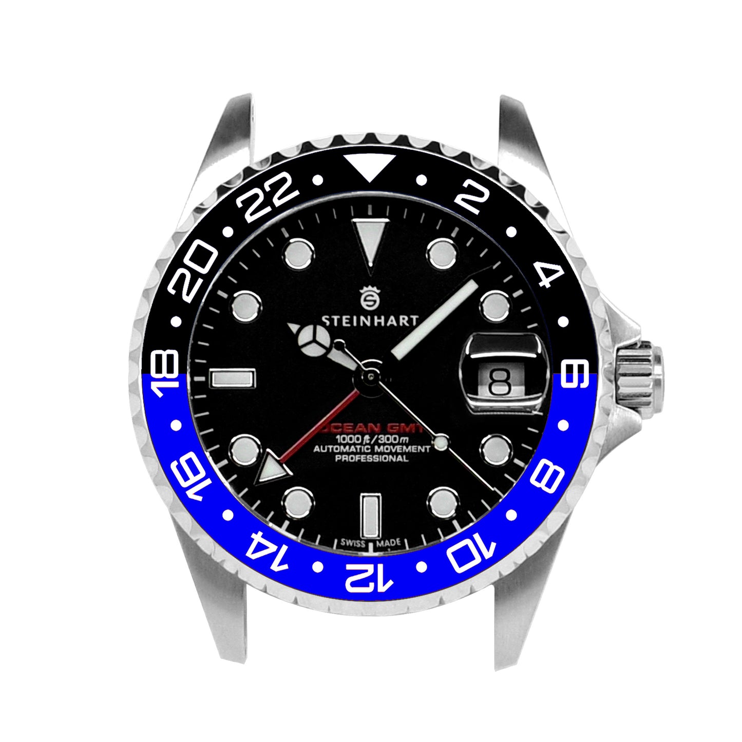 Ocean One Ceramic: GMT style ceramic bezel insert Black/Blue (Dark Knight)