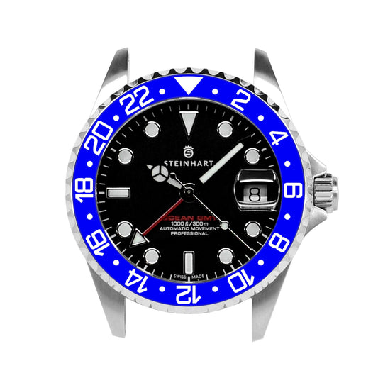 Ocean 39 Aluminum: GMT style ceramic bezel insert Blue