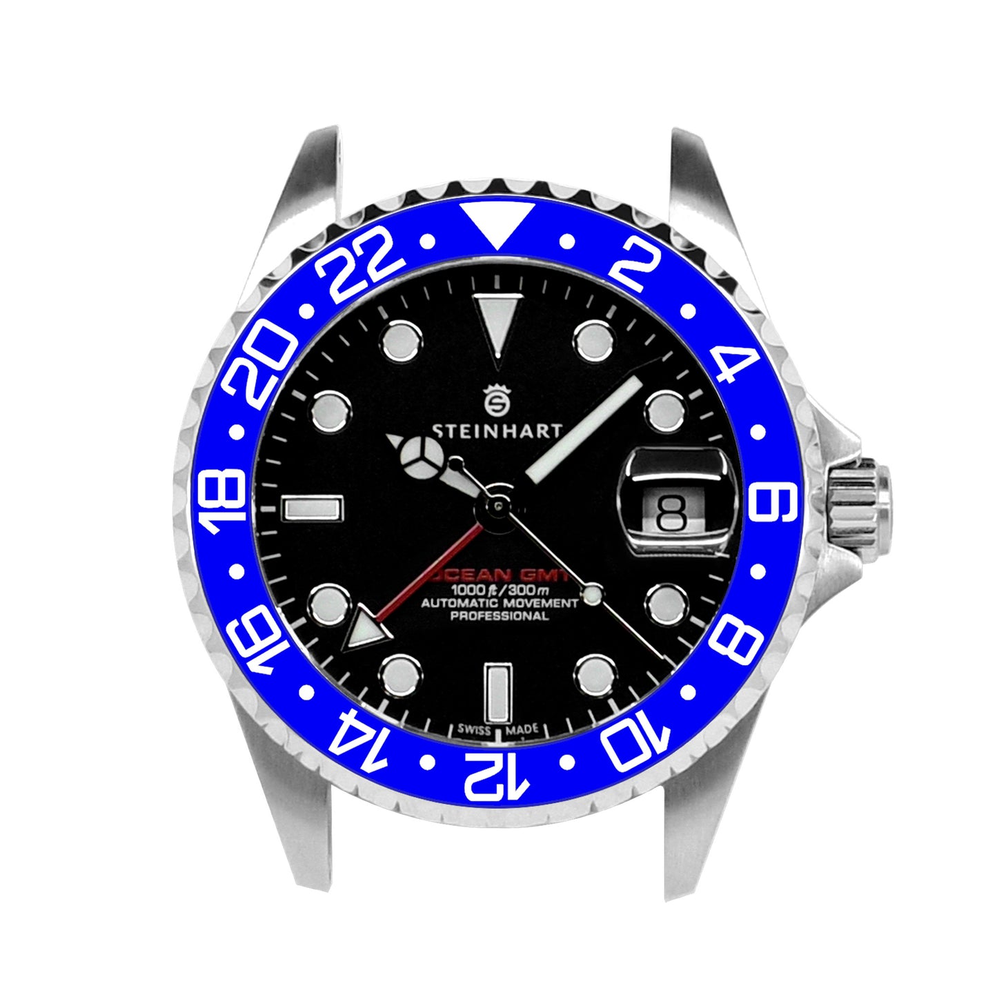 Ocean One Aluminum: GMT style ceramic bezel insert Blue