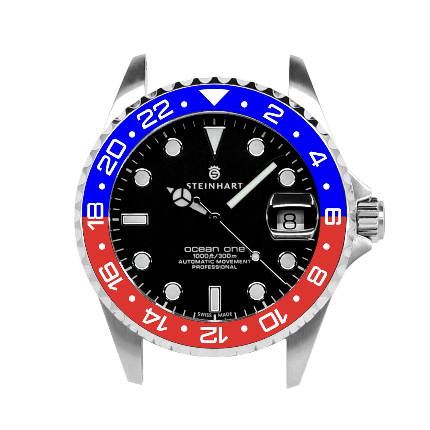 Ocean 39 Ceramic: GMT style ceramic bezel insert Blue/Red (Pepsi)