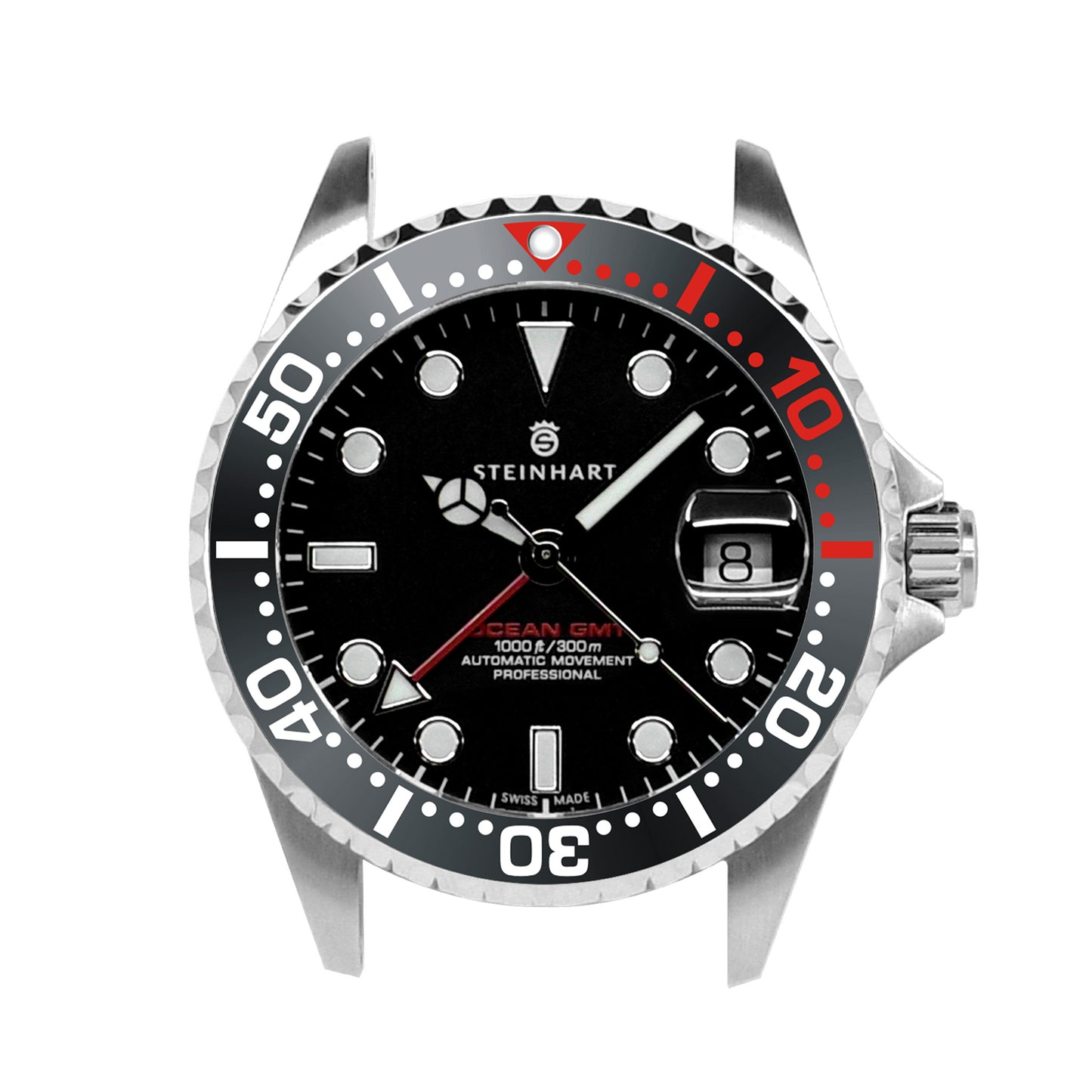 Ocean 39 Ceramic: Sub style ceramic bezel insert Red Minute