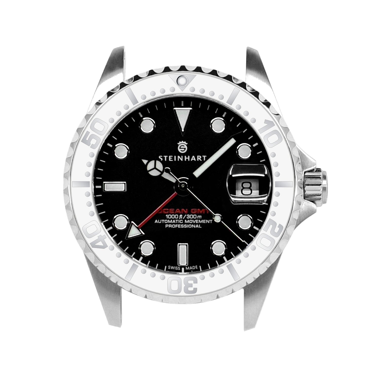 Ocean One Aluminum: Sub style ceramic bezel insert White