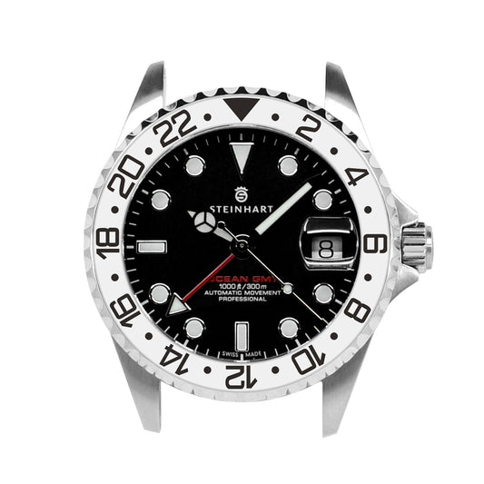 Ocean 39 Aluminum: GMT style ceramic bezel insert White