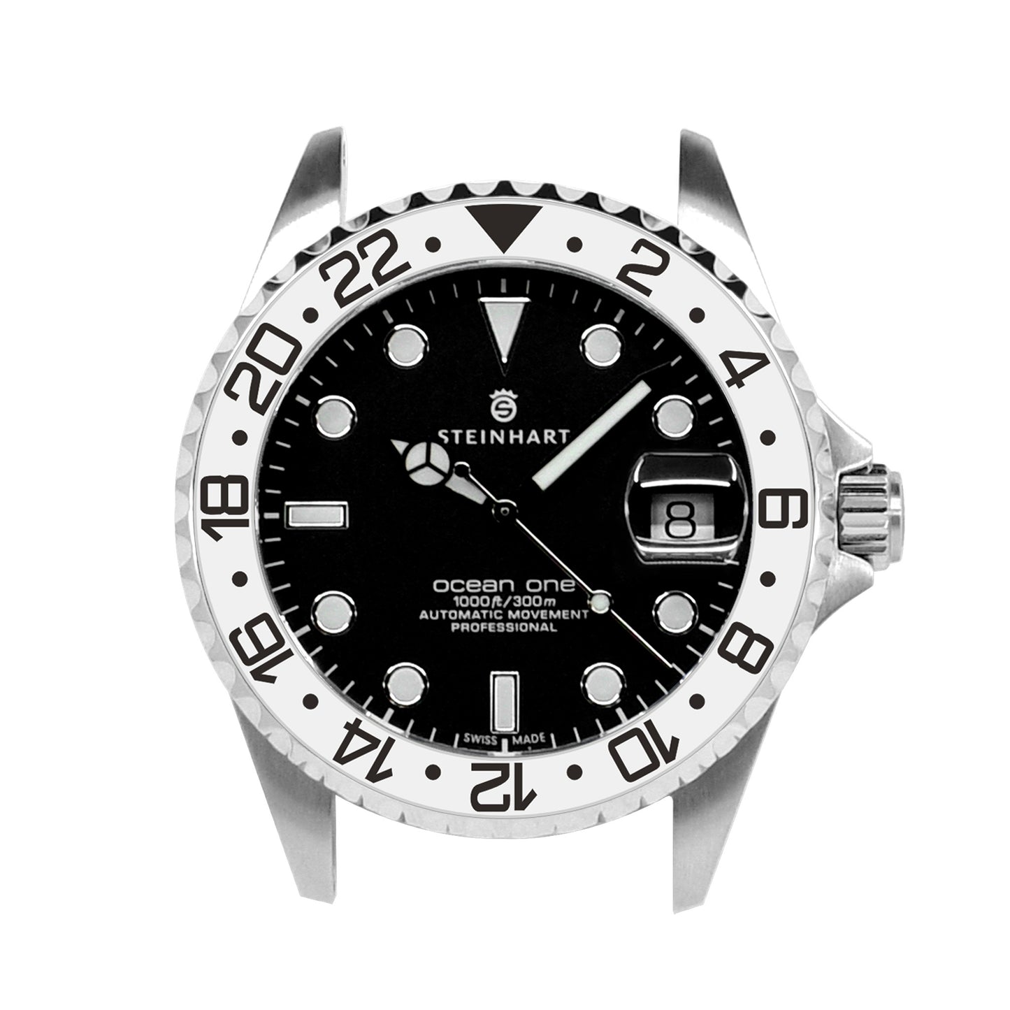 Ocean 39 Ceramic: GMT style ceramic bezel insert White