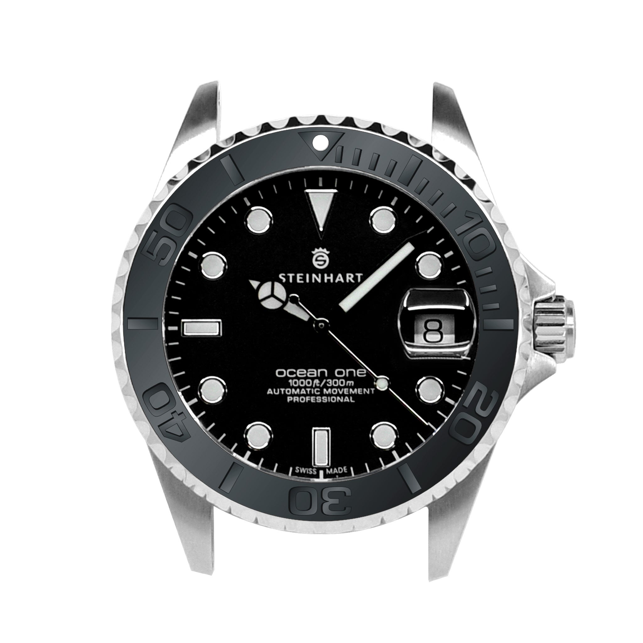 Ocean Insert Ocean One Aluminum: YM style ceramic bezel insert Black – Steinhart Mods
