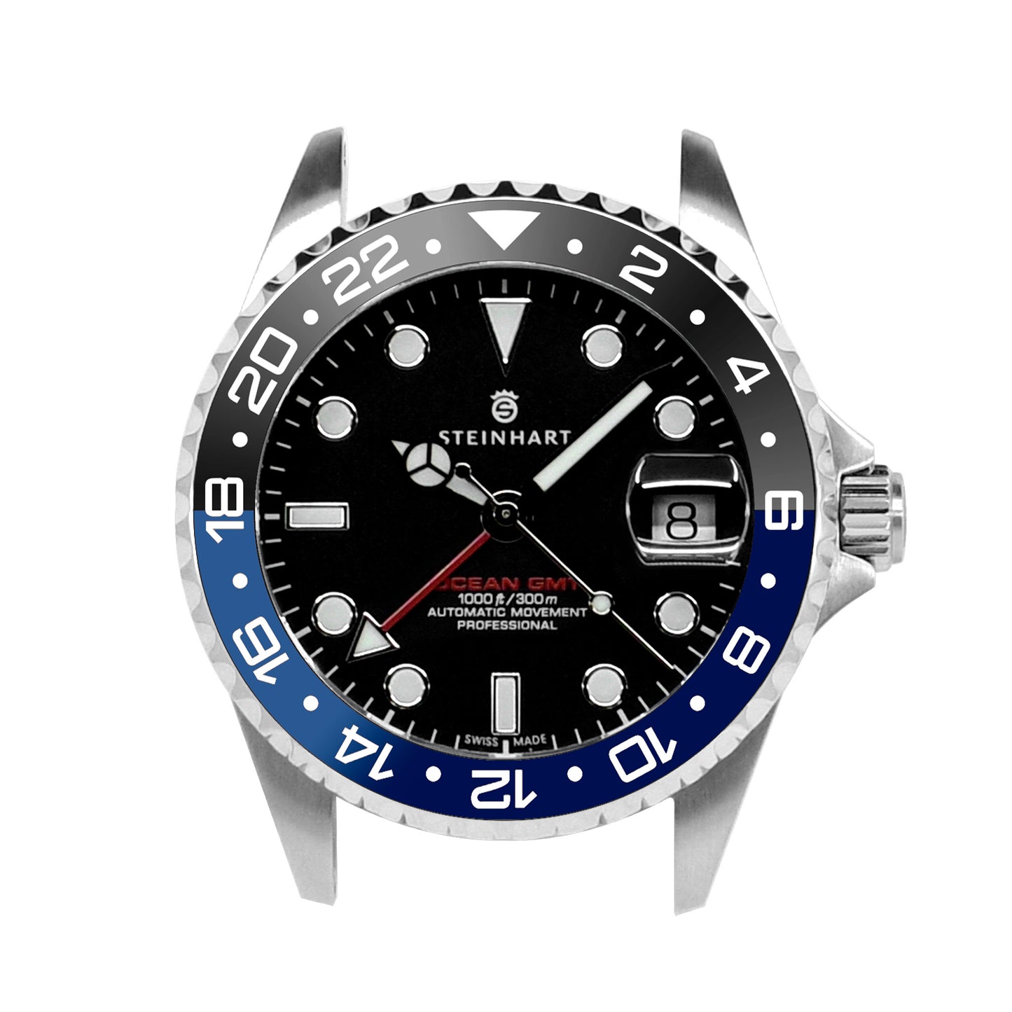 Ocean 39 Aluminum: GMT style ceramic bezel insert Black/Navy Blue (Dark Knight)