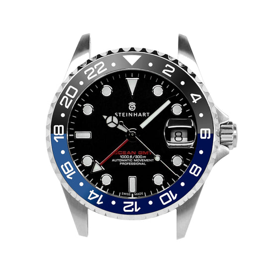 Ocean 39 Ceramic: GMT style ceramic bezel insert Black/Navy Blue (Dark Knight)