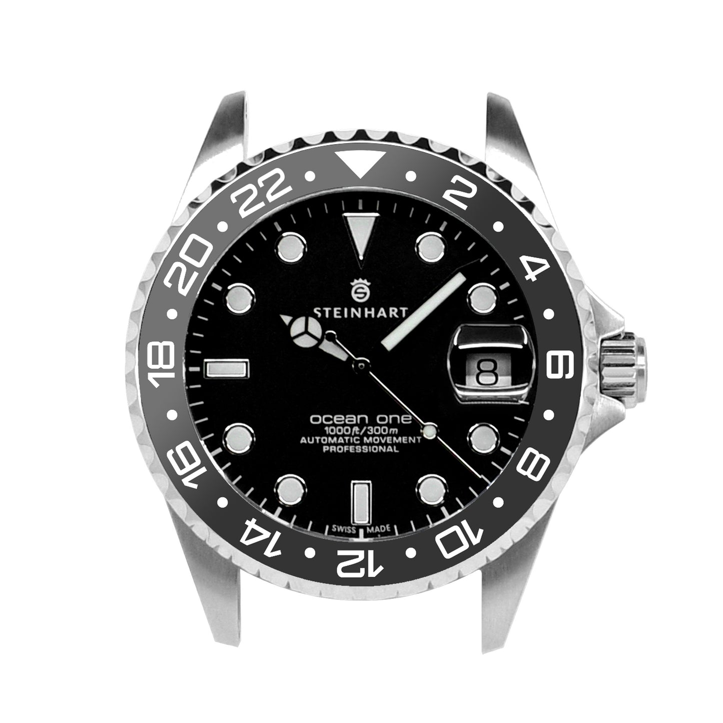 Ocean 39 Ceramic: GMT style ceramic bezel insert Black