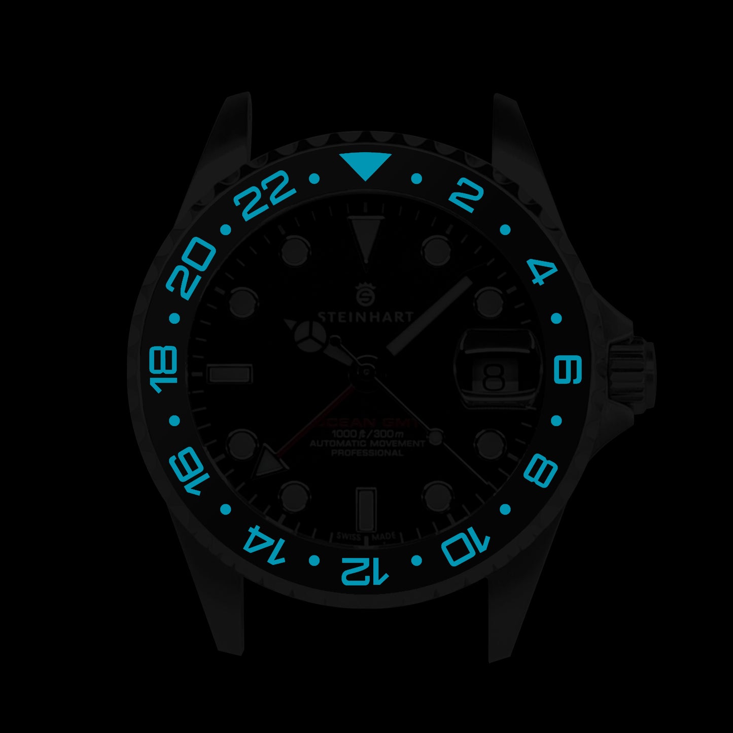 Ocean 39 Ceramic: GMT style ceramic bezel insert Black