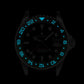 Ocean 39 Aluminum: GMT style ceramic bezel insert Black/Green (Sprite)