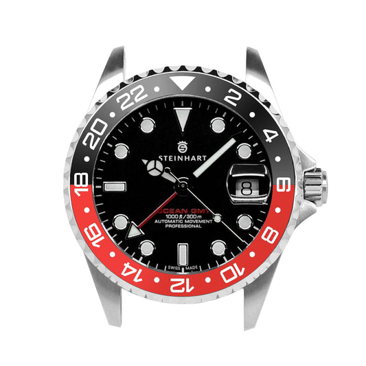 Ocean 39 Ceramic: GMT style ceramic bezel insert Black/Red (Coke)