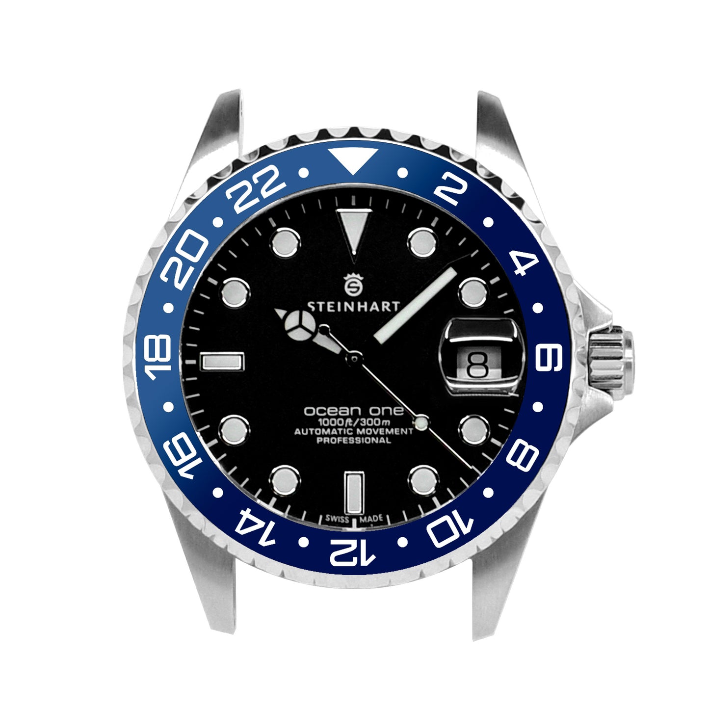 Ocean One Ceramic: GMT style ceramic bezel insert Navy Blue