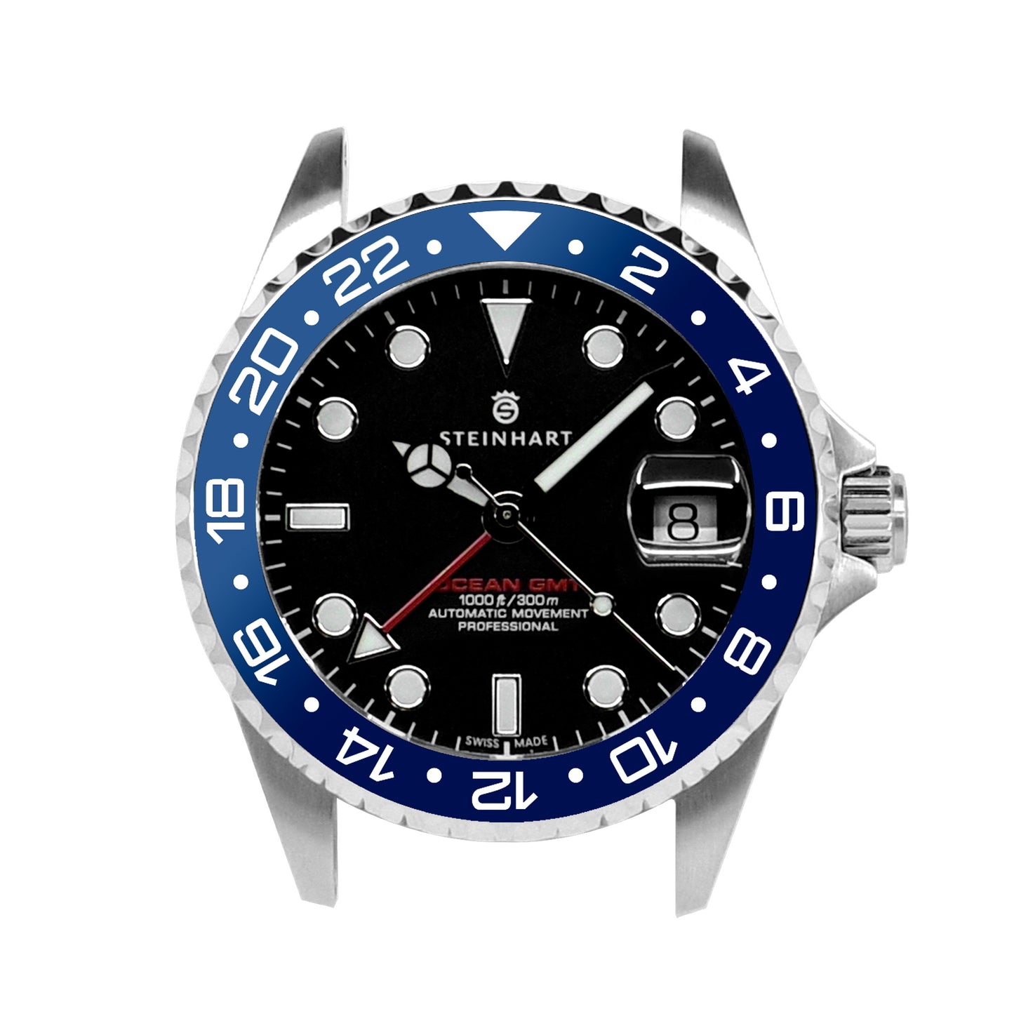 Ocean 39 Ceramic: GMT style ceramic bezel insert Navy Blue