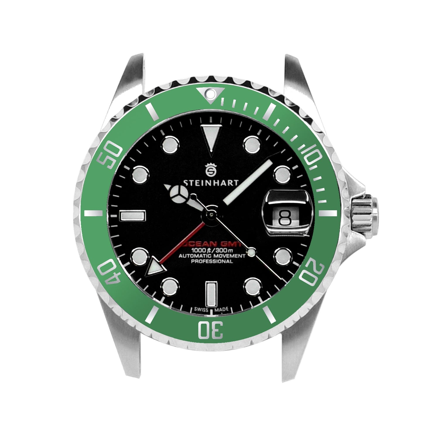 Ocean 39 Aluminum: Sub style ceramic bezel insert Green