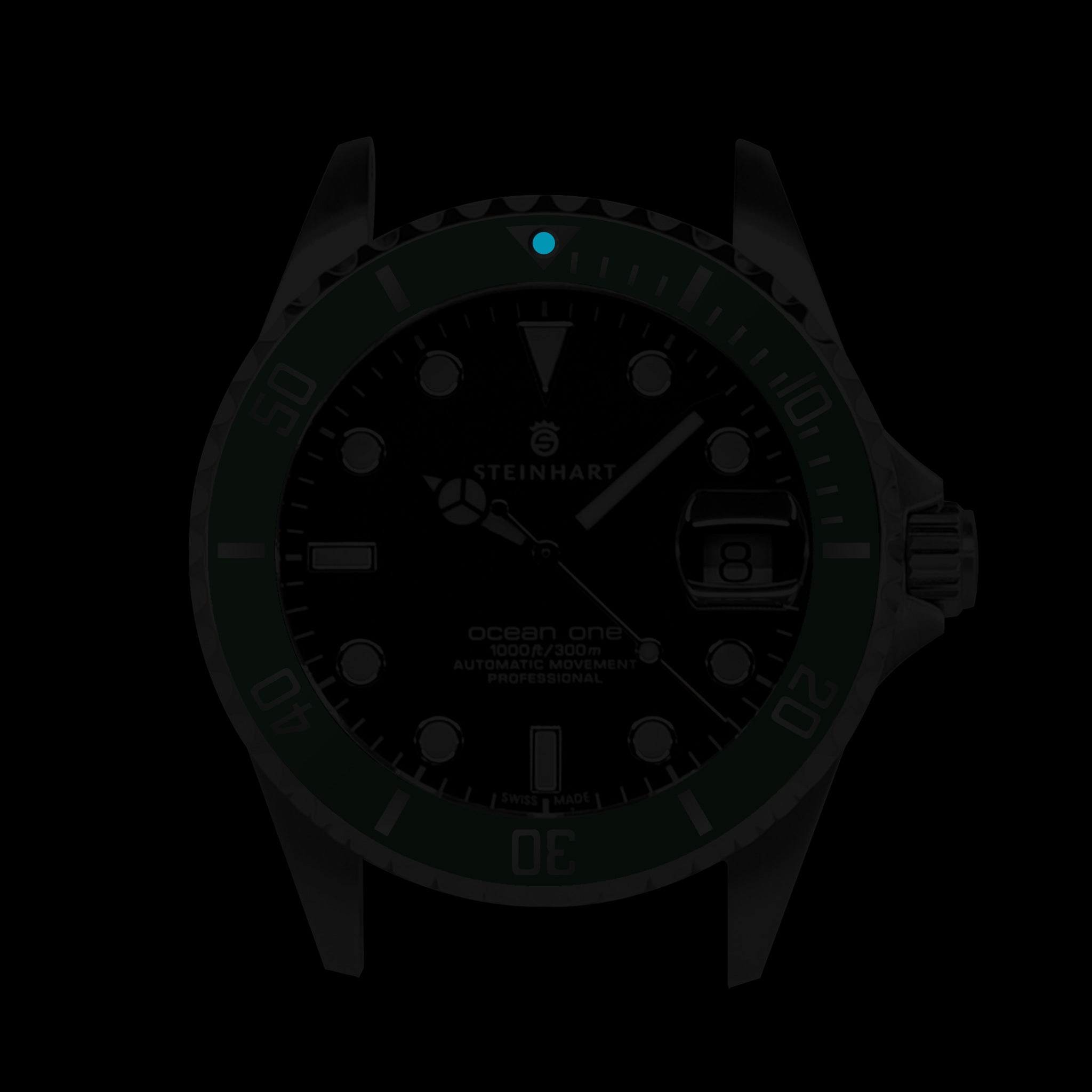 Ocean 39 Ceramic Sub style ceramic bezel insert Green Steinhart