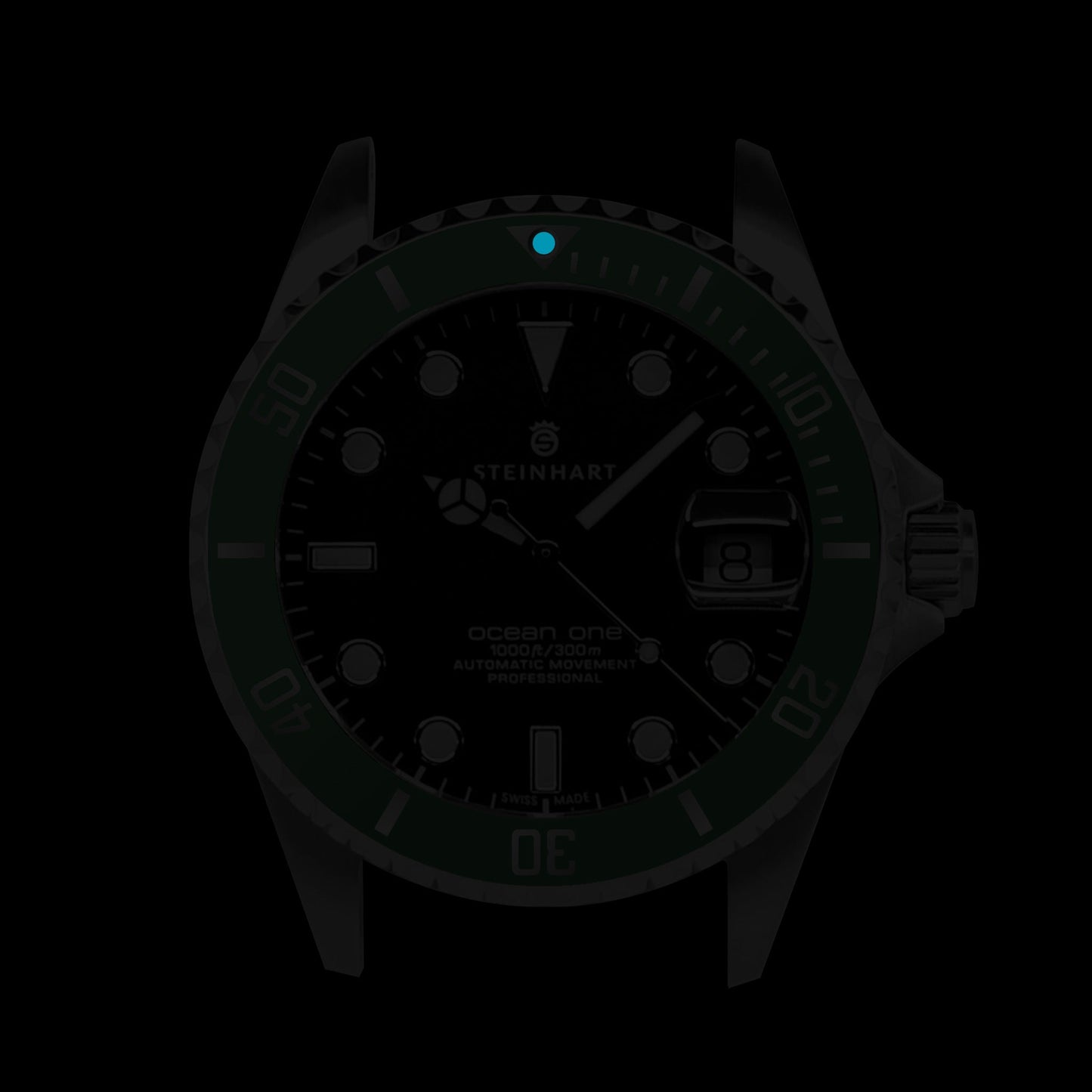 Ocean 39 Aluminum: Sub style ceramic bezel insert Green