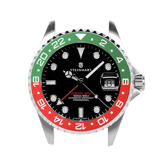 Ocean 39 Ceramic: GMT style ceramic bezel insert Green/Red (Castrol)